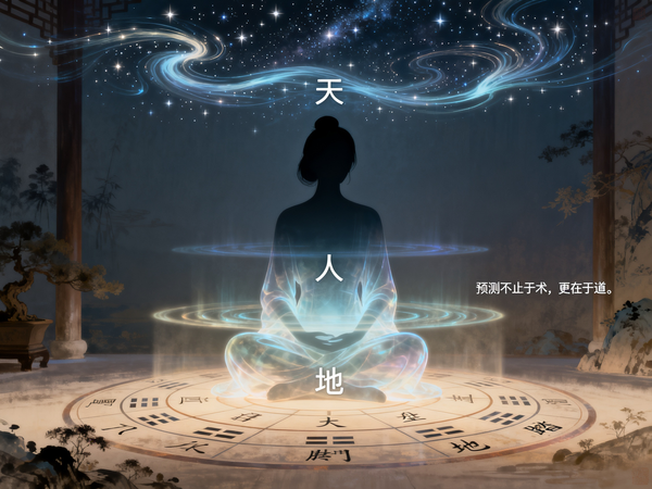 jimeng-2026-05-22-7411-描绘钱女士所言“天、地、人”三才合一的境界：钱女士 silhouette 安然端....png